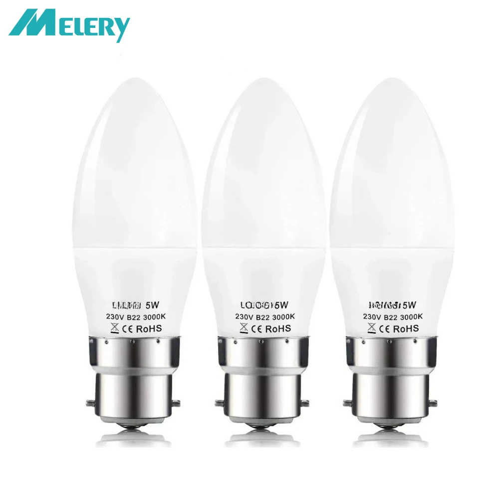 5Pieces Premium Bulb LED B22-5W-Cool White Light